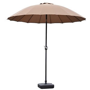 Blossom 2.5m Oriental Parasol - Taupe | Local Delivery Only